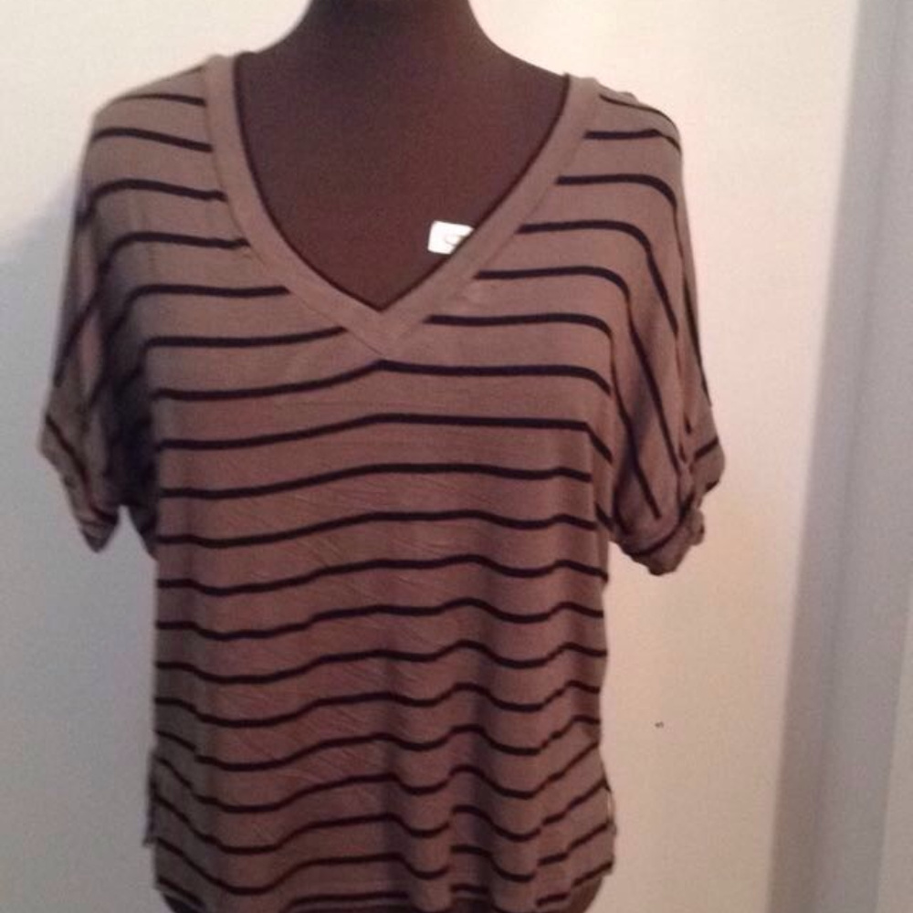 Soft Striped Grunge Blouse